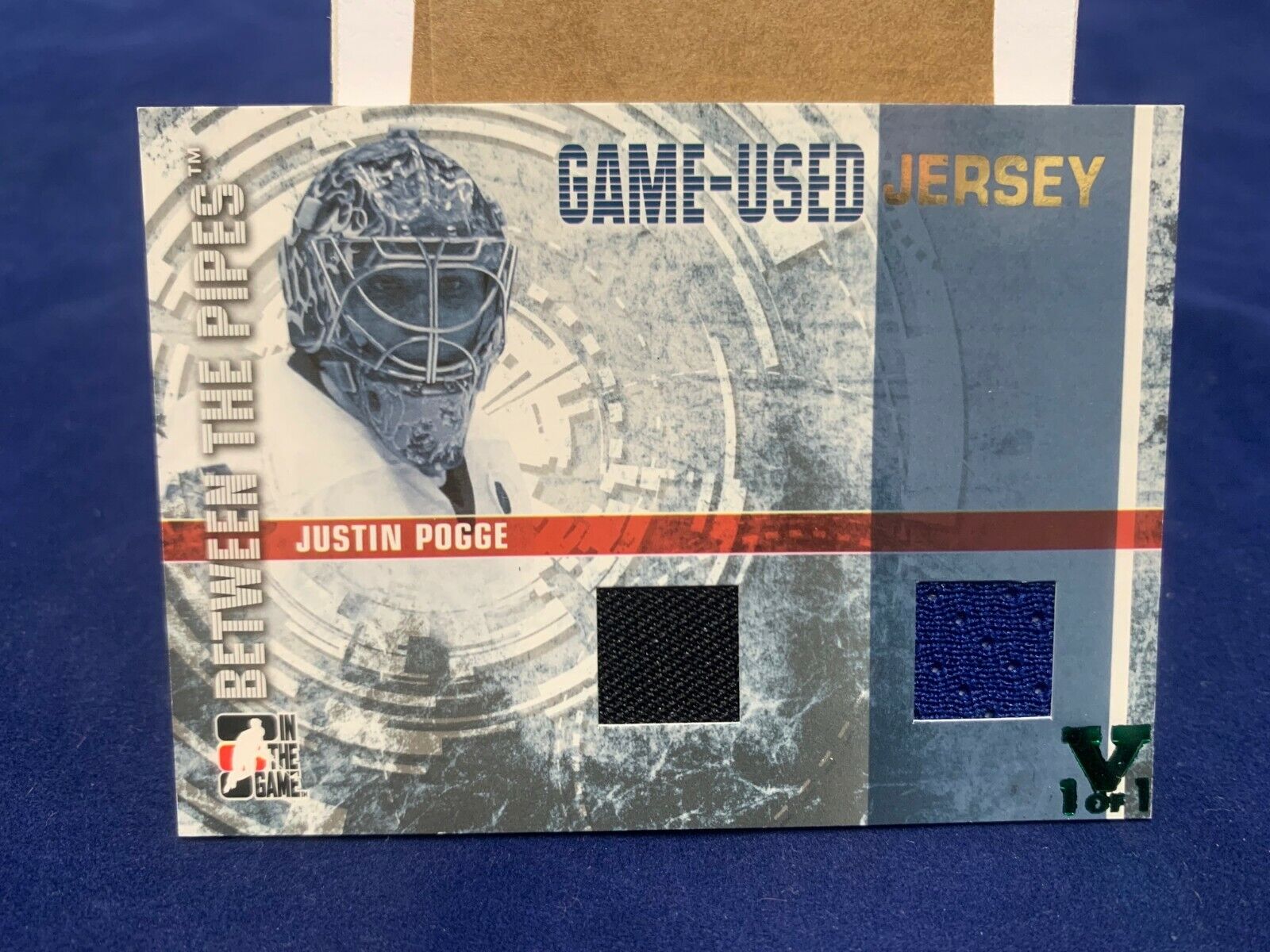 Justin Pogge Between The Pipes JerseyCard 2015/16 ING Green Vault #GUJ-51 NM MT