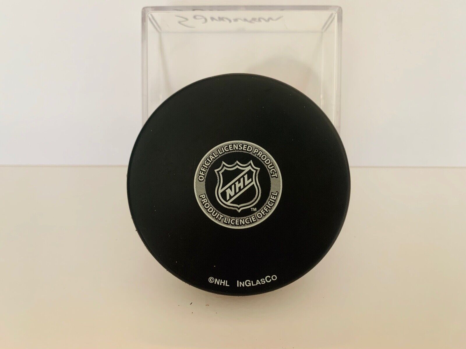 Geoff Sanderson Autographed Signed NHL Licensed Hockey Puck Flyers Team Logo