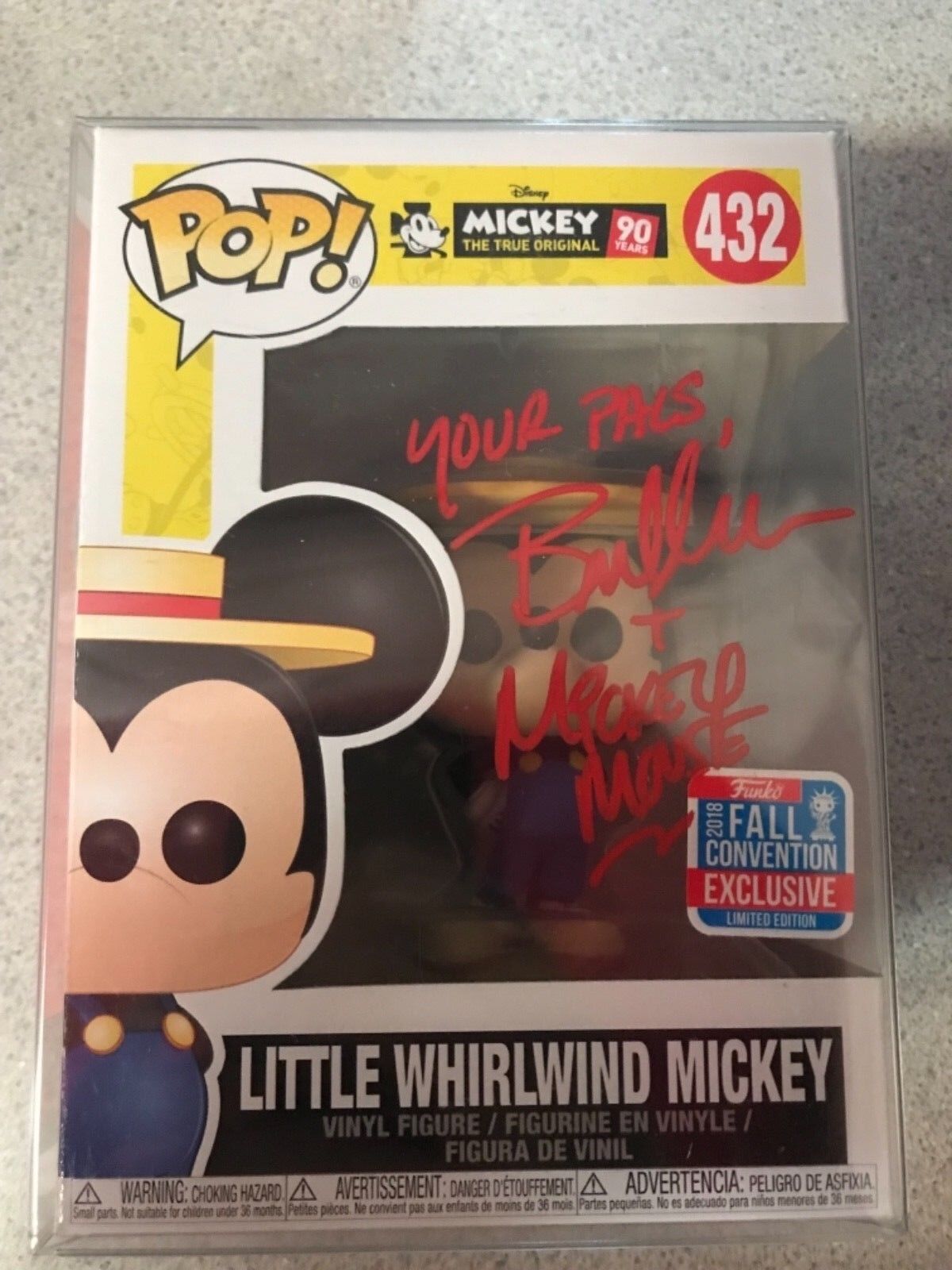 Funko Pop Bret Iwan “Little Whirlwind Mickey” Voice Actor Autograph Beckett COA