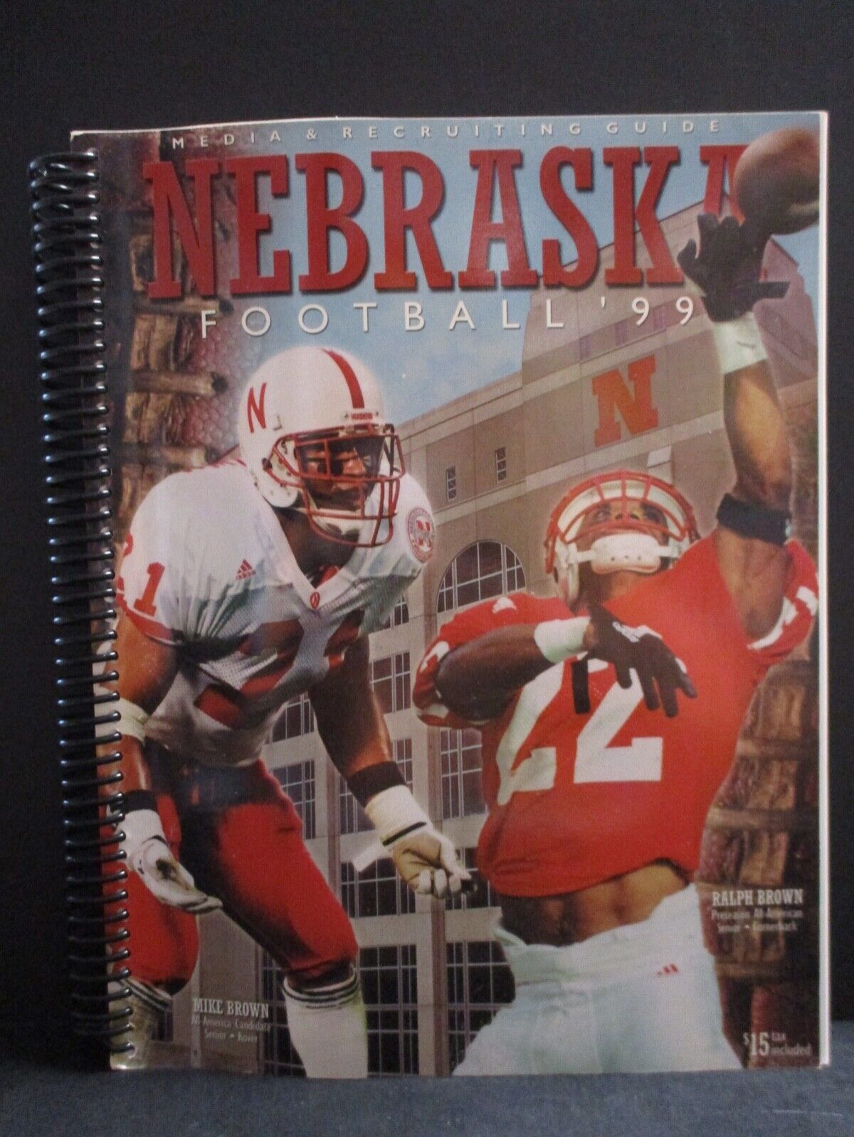 University of Nebraska Cornhuskers 1999 NCAA Football Media Guide Mike Brown EX