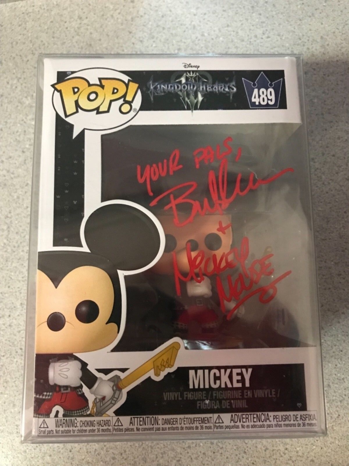 Funko Pop Bret Iwan “Kingdom Hearts Mickey” Voice Actor Autograph Beckett Cert.