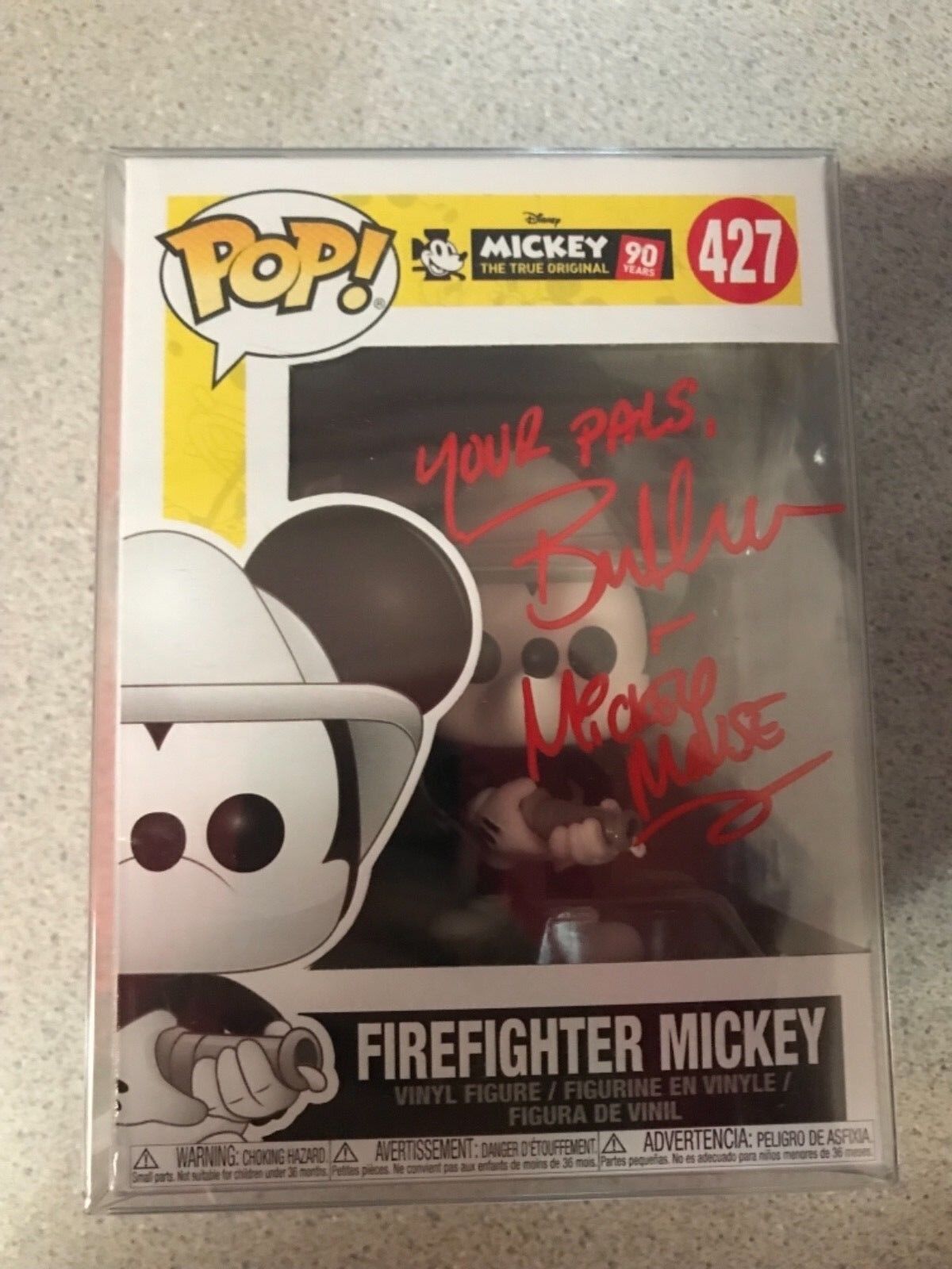 Funko Pop Bret Iwan “Firefighter Mickey” Voice Actor Autograph Beckett Cert.