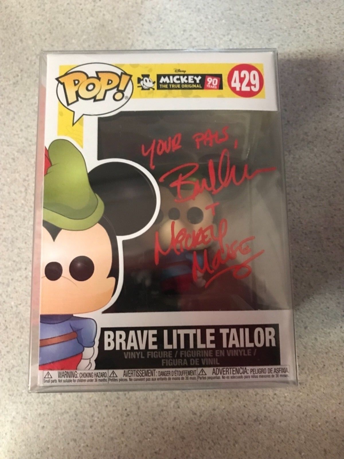 Funko Pop Bret Iwan “Brave Little Tailor” Voice Actor Autograph Beckett Cert.