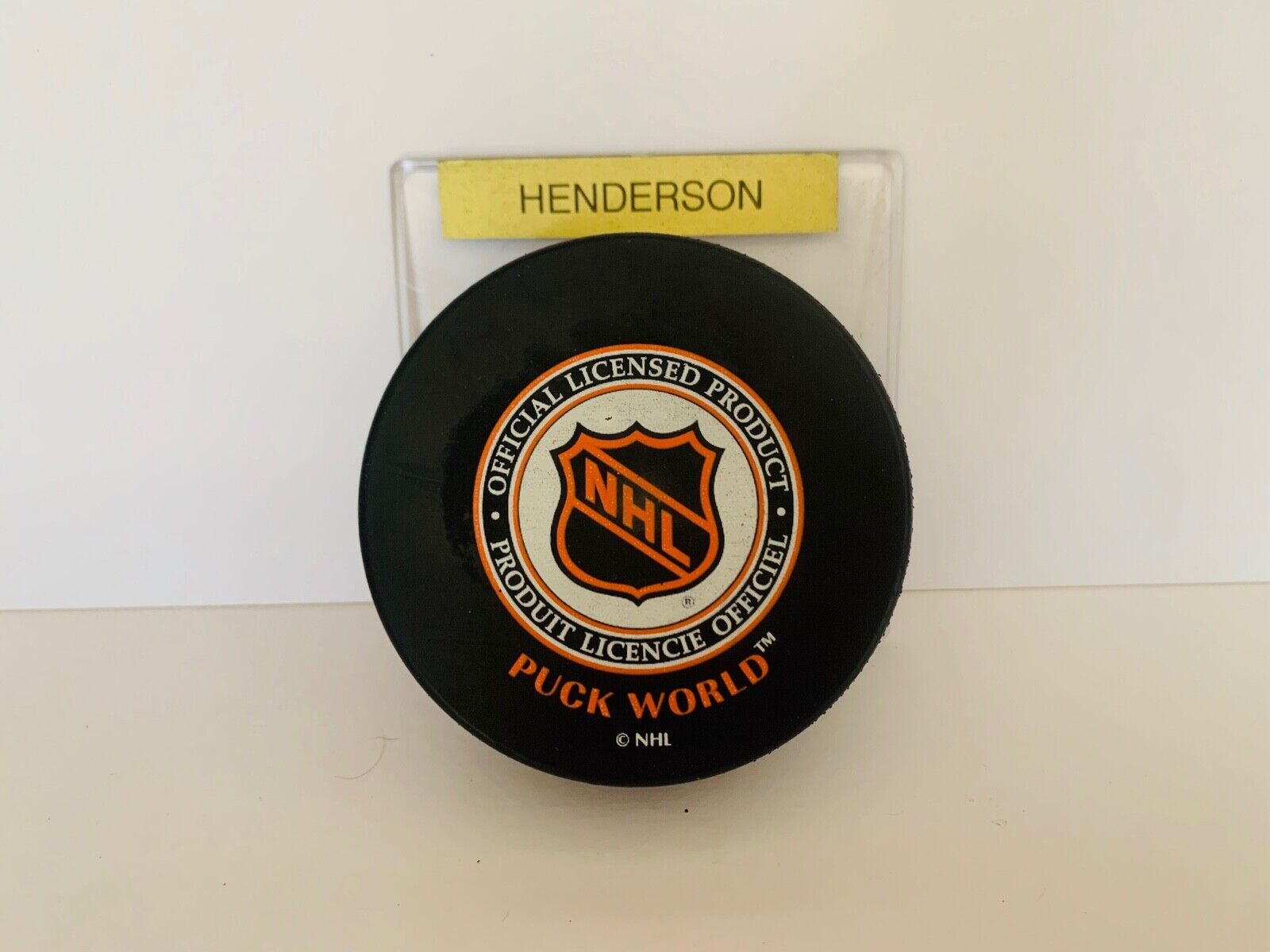 Jay Henderson Autographed Signed NHL Licensed Hockey Puck Boston Team Logo