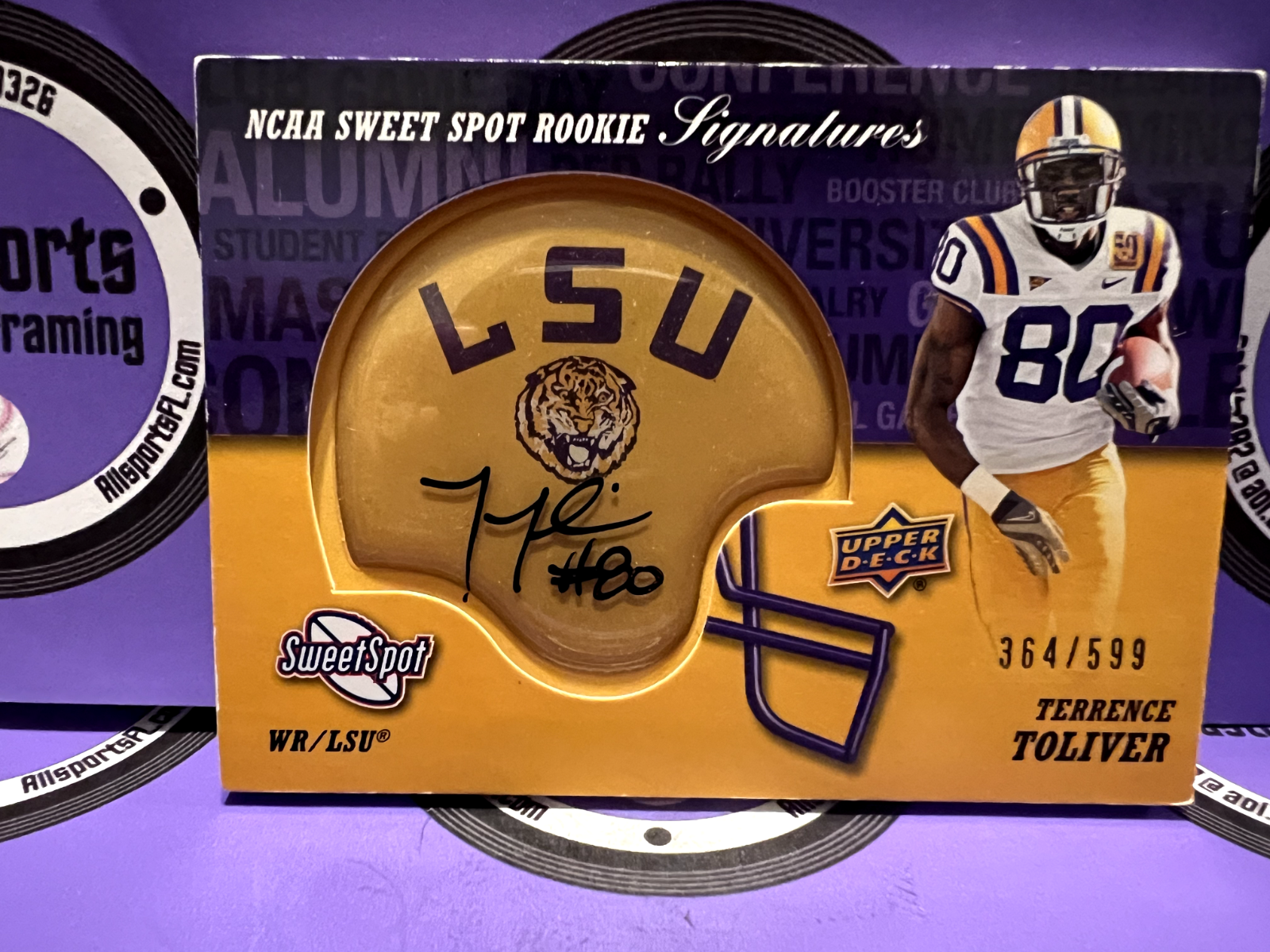 Terrence Toliver 2011 Upper Deck Sweet Spot Signatures Card #RS-TT 364/599