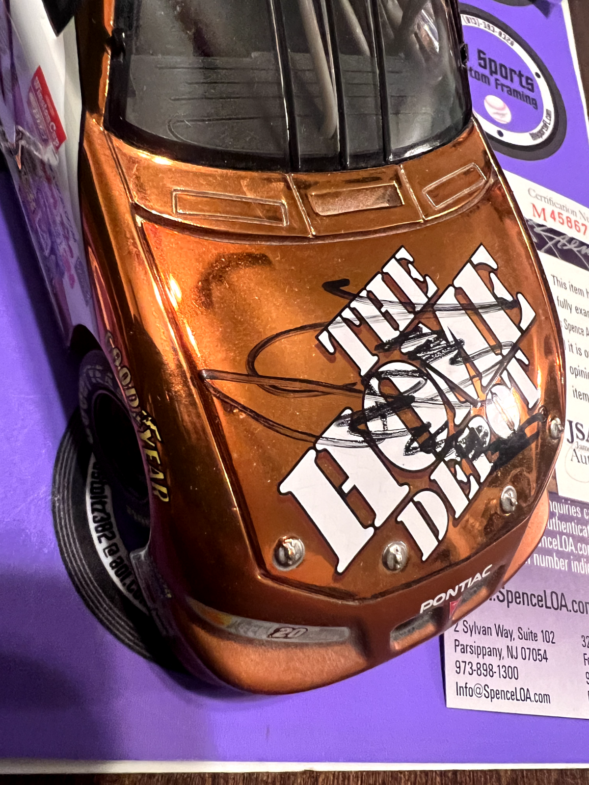 Tony Stewart Autographed Signed #20 Chrome Nascar JSA COA #M45867 Racing Sports