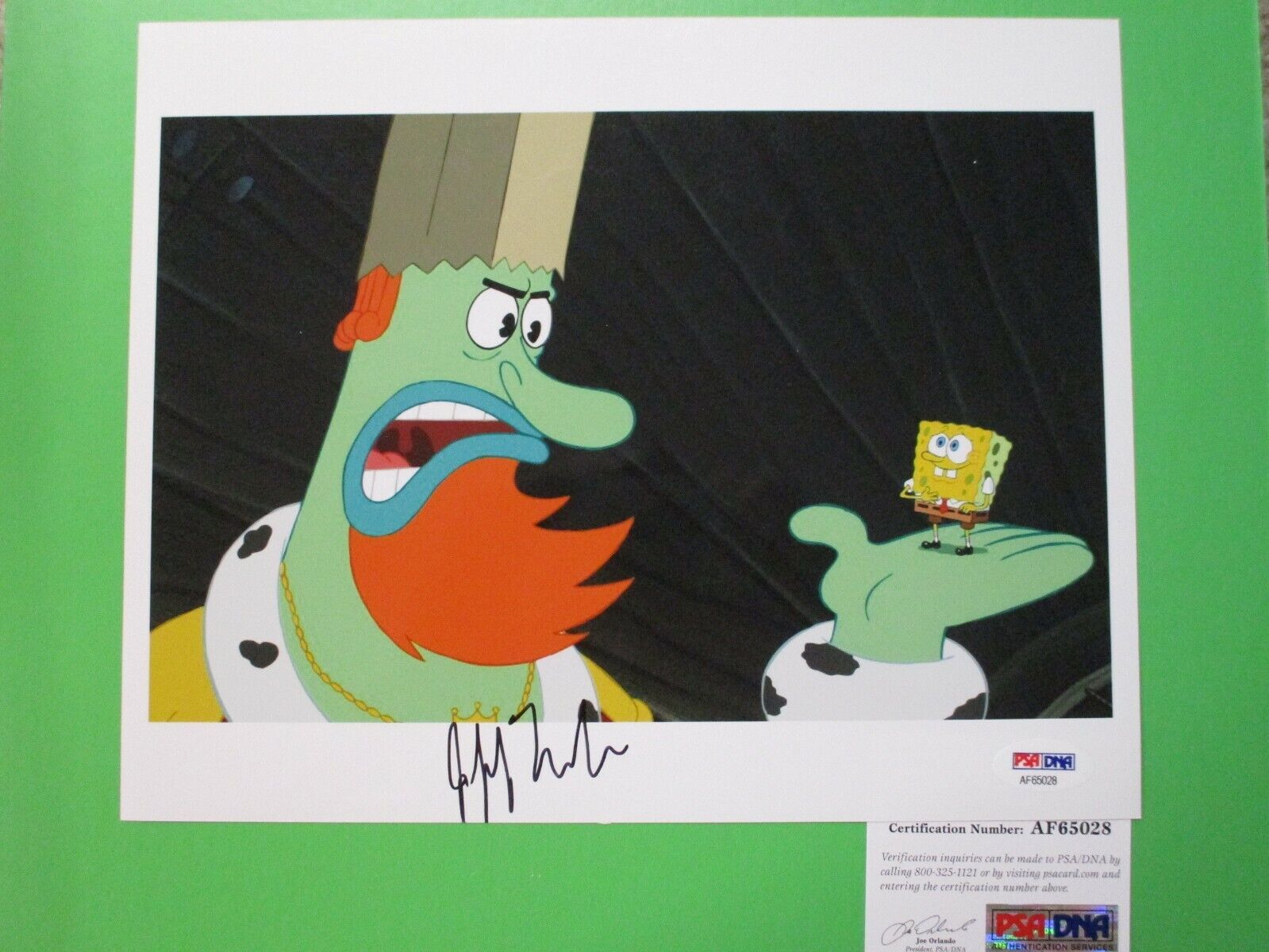 Jeffrey Tambor SpongeBob King Neptune Signed Autographed 8x10 Color Photo PSA