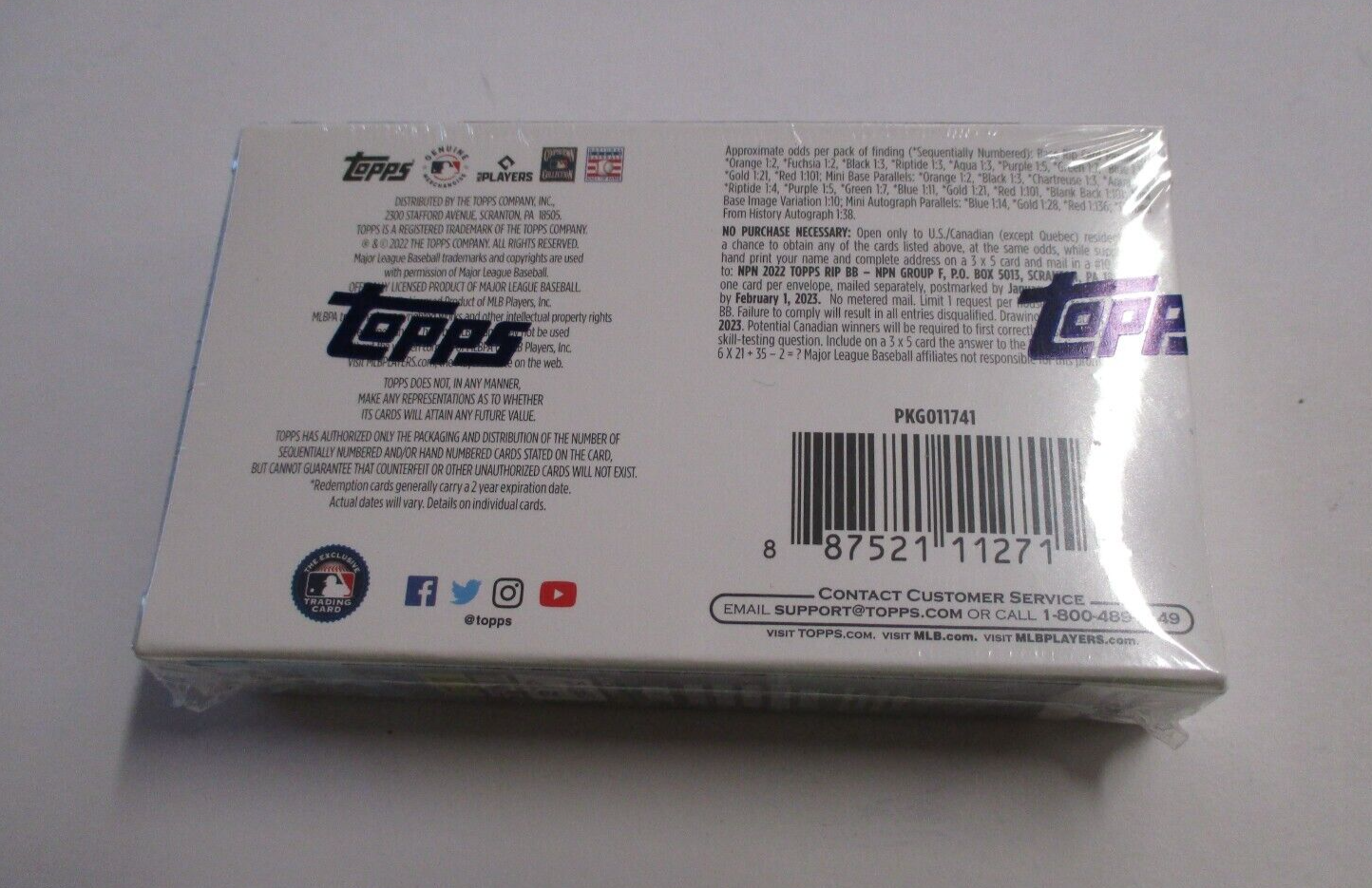 MLB Topps Online Exclusive 2022 Rip 4 Card Box Sealed Trading Card Box