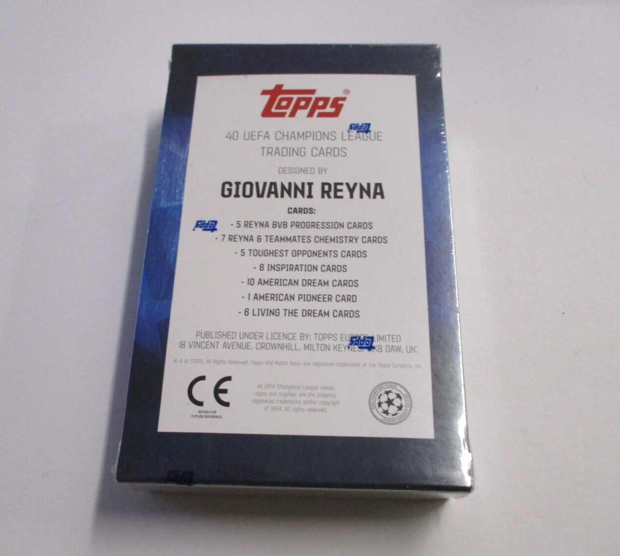 Topps UEFA Champions League American Dream Giovanni Sealed Trading Card Box