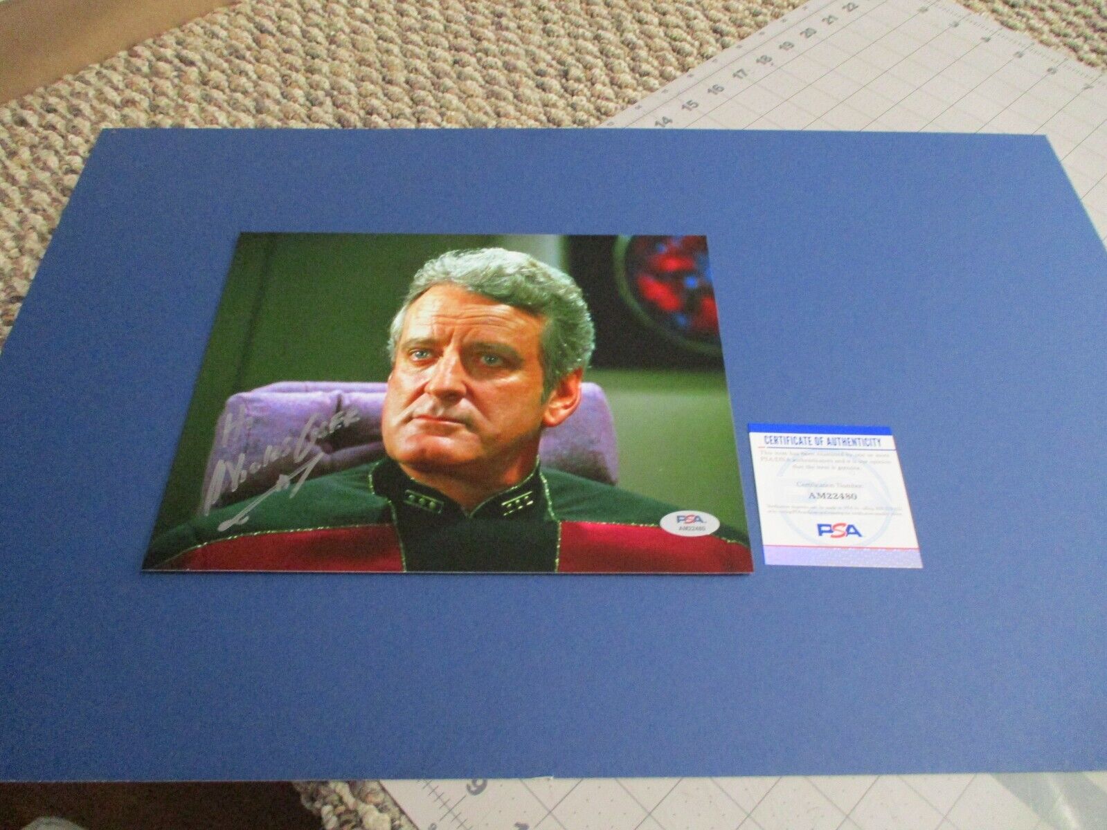 Nicolas Coster Autographed Signed 8x10 Star Trek Photo PSA COA #AM22480