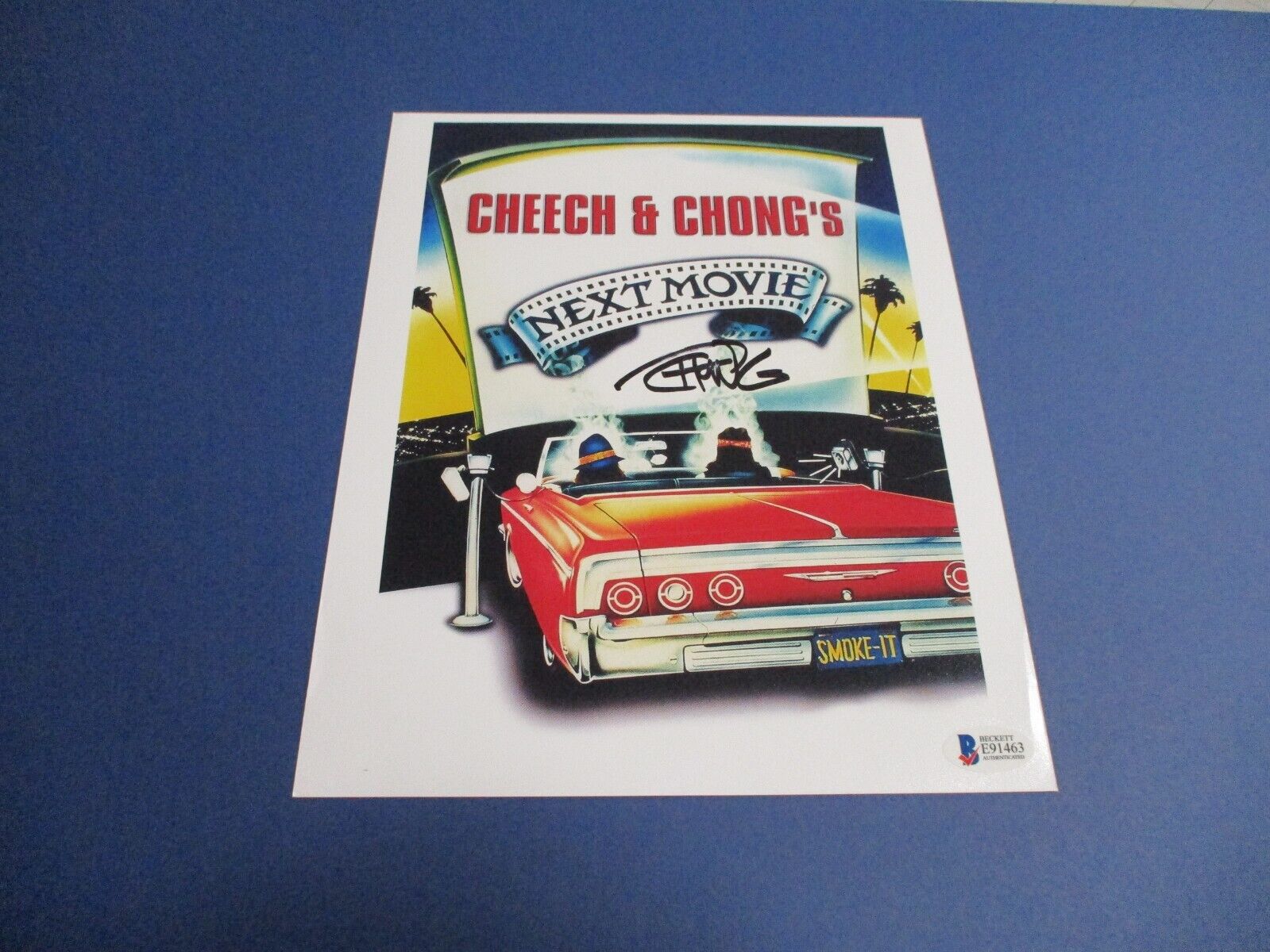 Tommy Chong "Next Movie" Autographed Signed 8x10 Color Photo Beckett #E91463