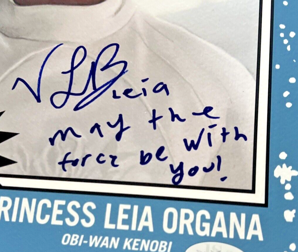 Vivien Lyra Blair Princess Leia Autographed Signed 10x14 Topps LS Card JSA Auth.