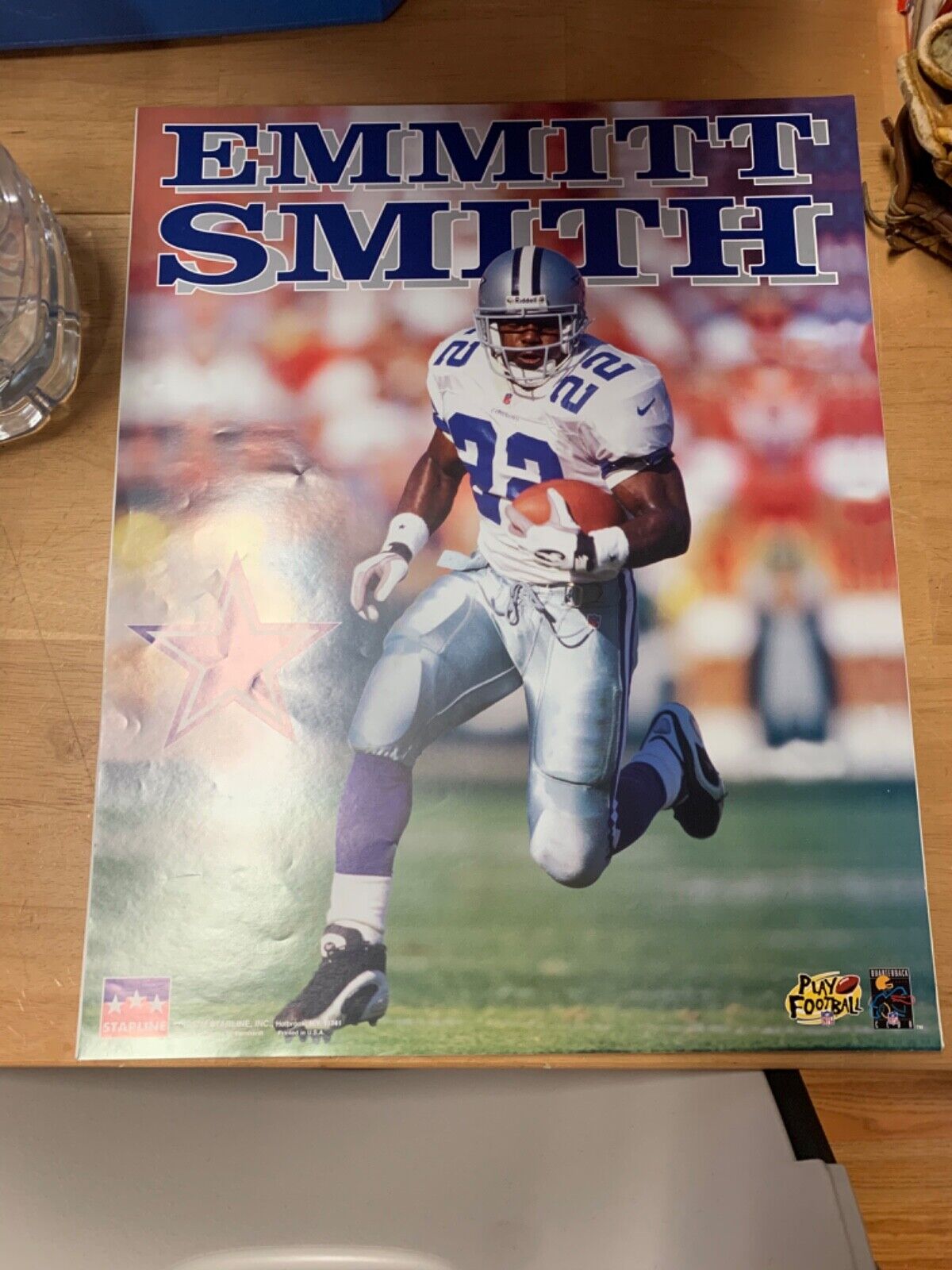 1992 16x20 Emmitt Smith Poster Dallas Cowboys Starline NFL Team Players HOF