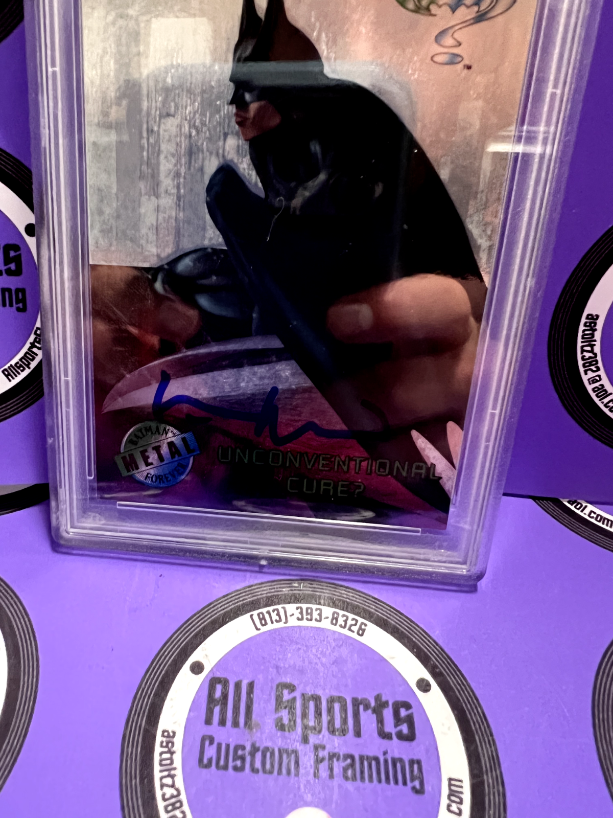 Val Kilmer Batman Fleer Metal Autographed Card #7 PSA #84756717