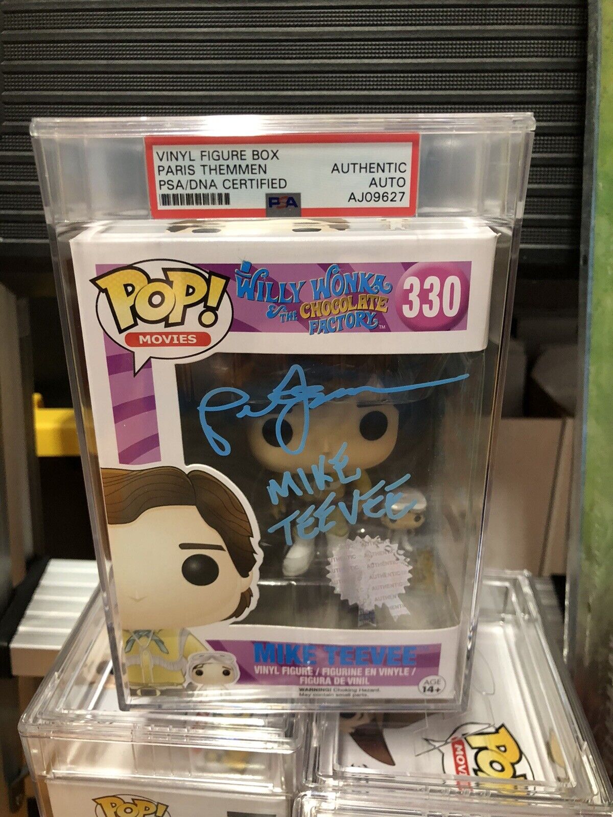 Paris Themmen Mike Teevee PSA Slabbed Certified  Signed  Funko Pop Wonka