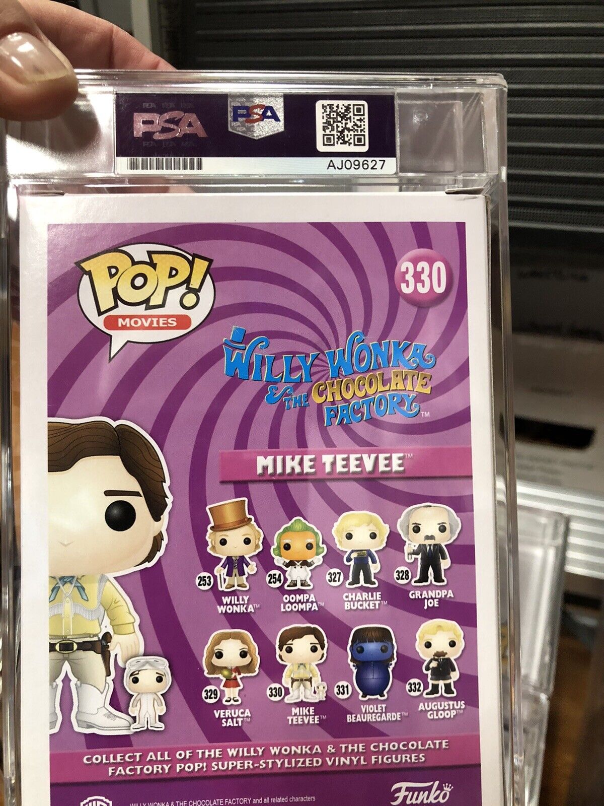 Paris Themmen Mike Teevee PSA Slabbed Certified  Signed  Funko Pop Wonka