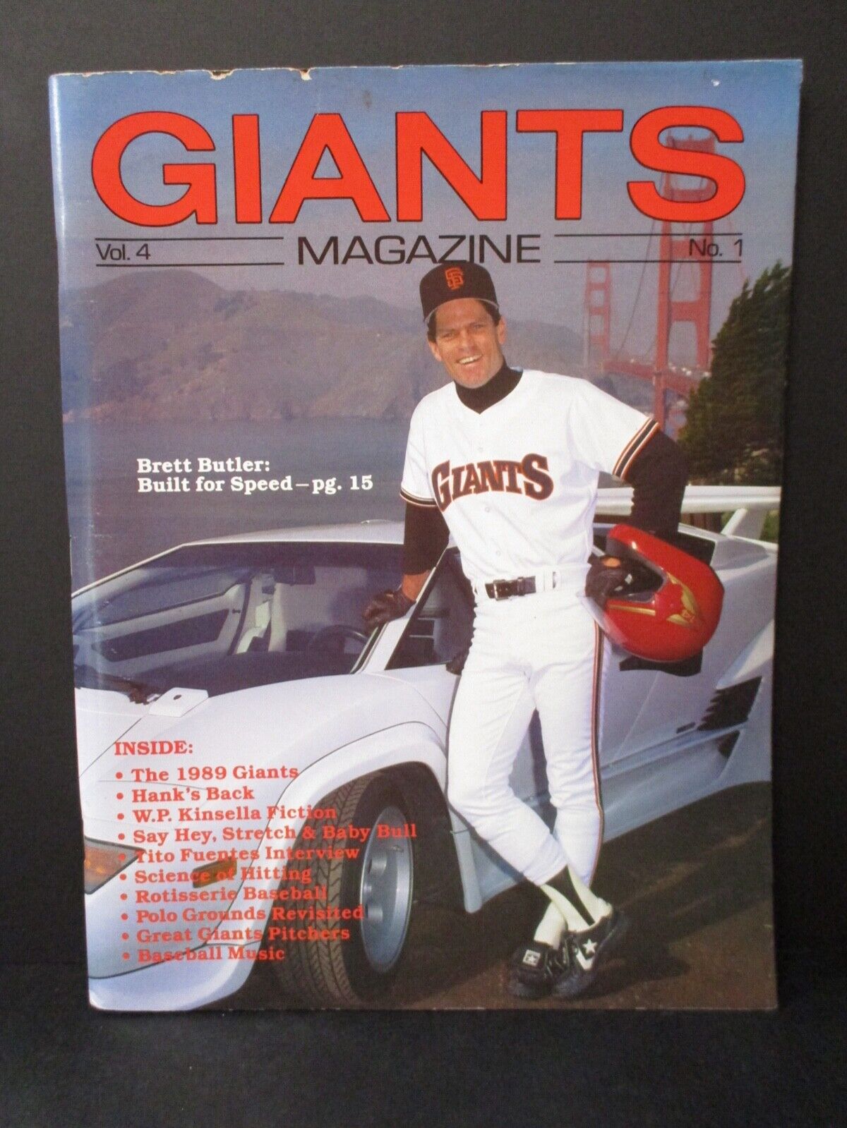 San Fransisco Giants Magazine Vol.4 No.1 1989 Brett Butler Cover G-VG Condition