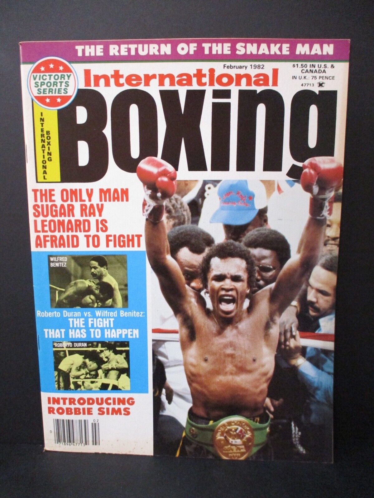 International Boxing Vintage Magazine February 1982 Sugar Ray Leonard VG