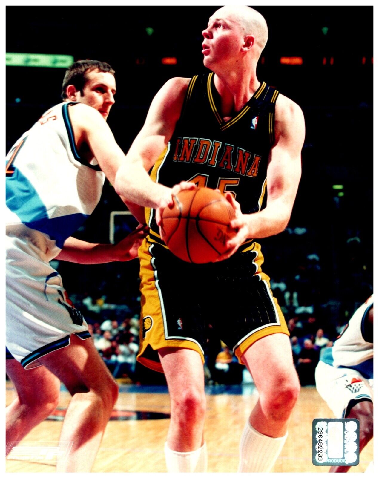 Rik Smits Indiana Pacers Unsigned 8x10 Sports Photo B W/ NBA Hologram Stickers