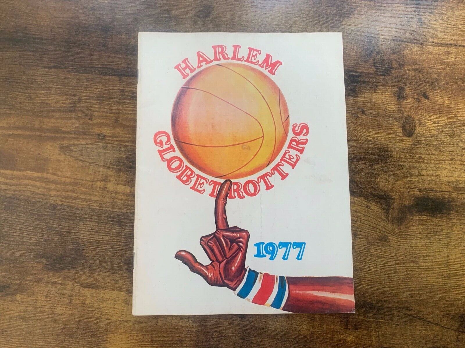 1977 Harlem Globetrotters Official Program Curly Neal Lemon Ex Condition