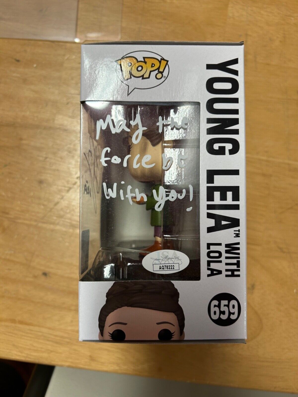 Vivien Lyra Blair Autographed Young Leia with Lola Funko Pop #512 JSA COA SDCC B