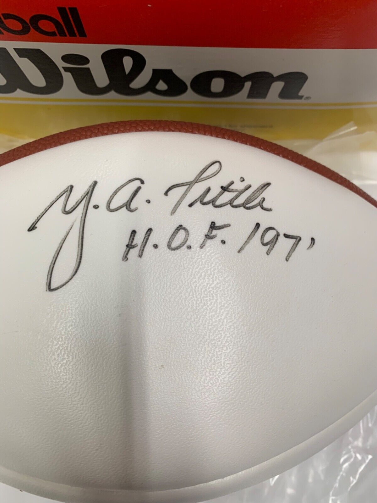 Y.A. Tittle HOF 71 Signed Wilson Football JSA COA Autographed Does not Hold Air