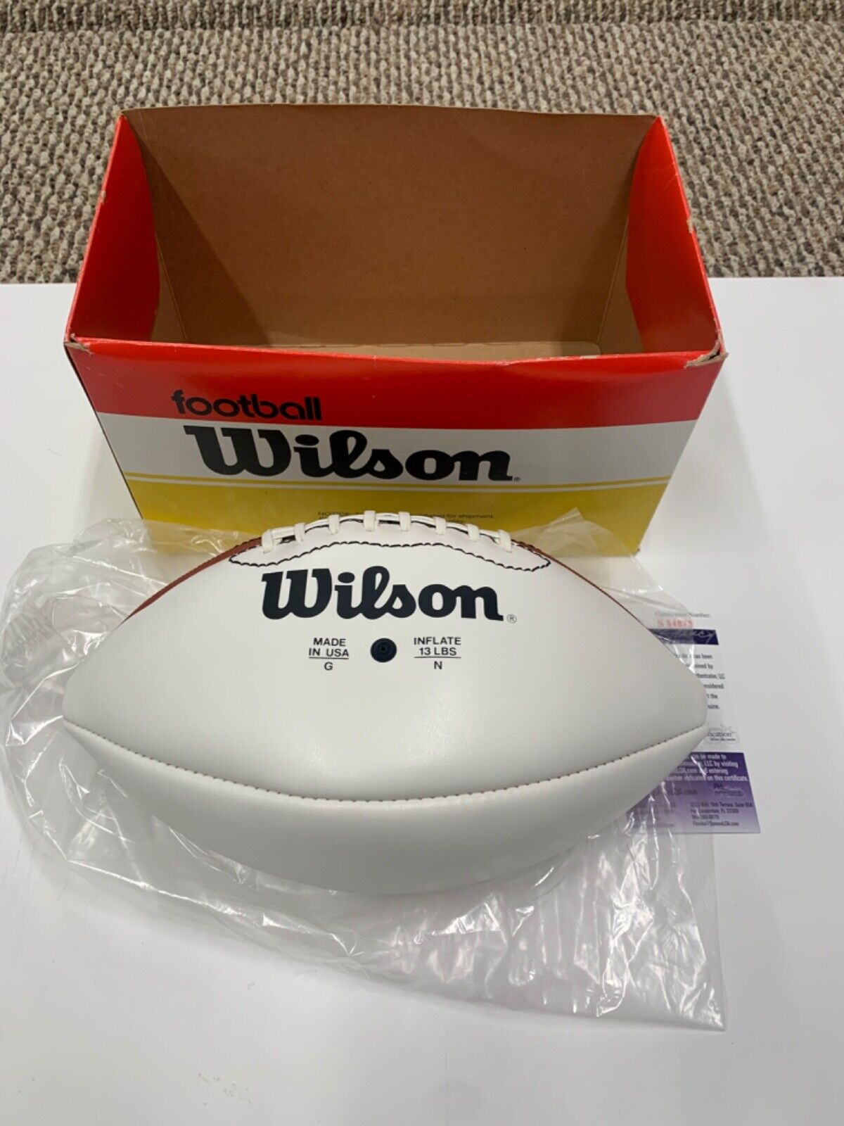 Y.A. Tittle HOF 71 Signed Wilson Football JSA COA Autographed Does not Hold Air