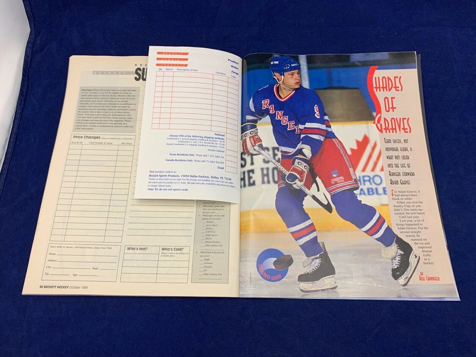 Eric Lindros Flyers Autographed Beckett Official Magazine JSA COA #HH75179