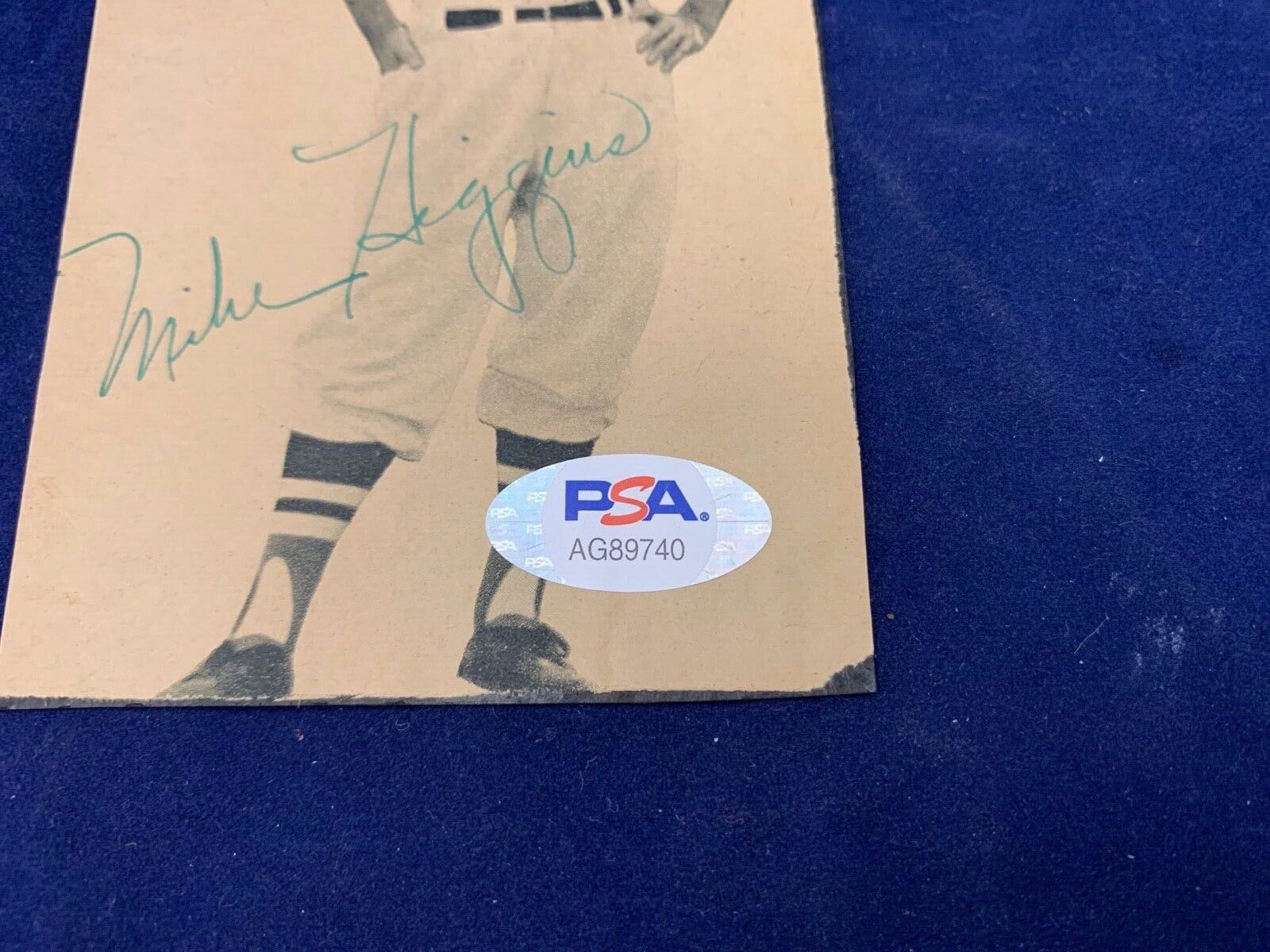 Mike Pinky Higgins Red Sox Autographed 3 X 4.5 inch Photo with PSA COA #AG89740