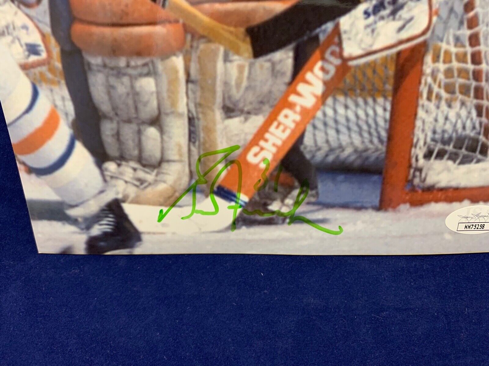 Grant Fuhr Edmonton Oilers Autographed 8x10 Sports Photo B JSA COA #HH75258