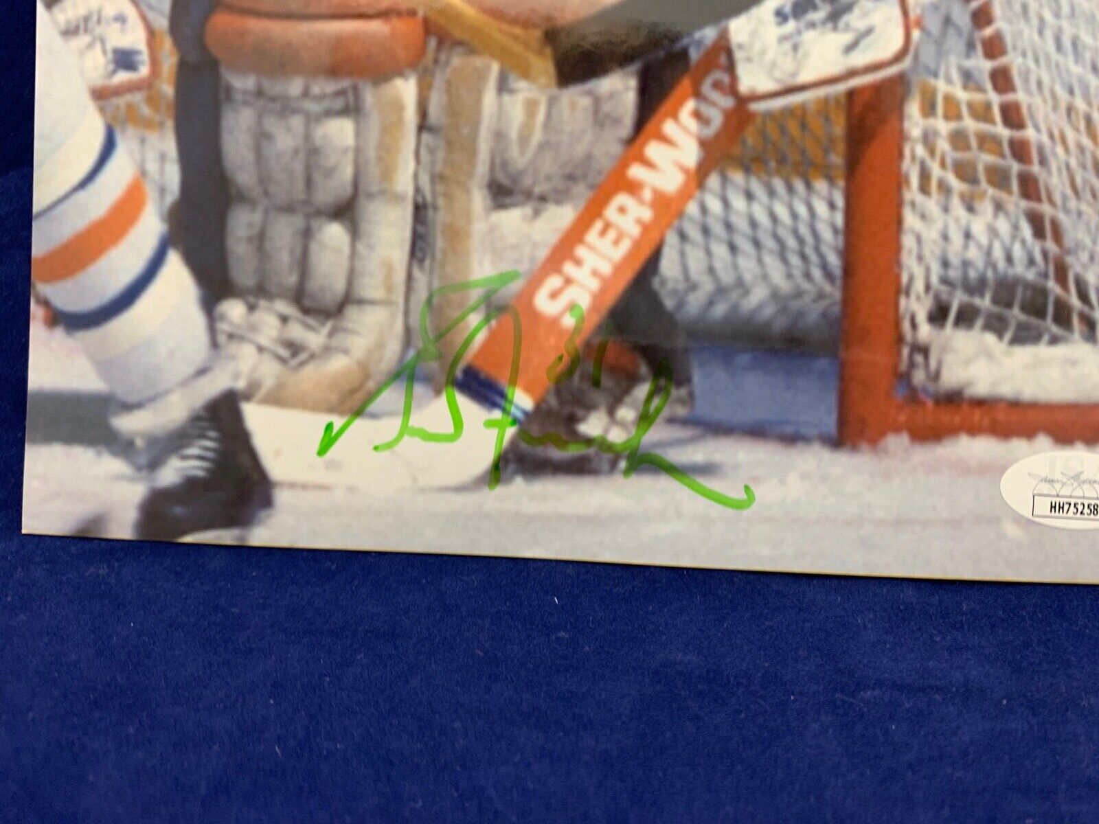 Grant Fuhr Edmonton Oilers Autographed 8x10 Sports Photo B JSA COA #HH75258