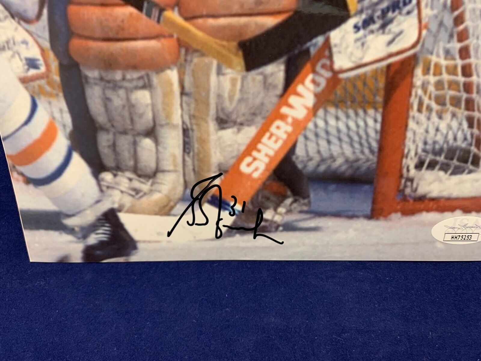 Grant Fuhr Edmonton Oilers Autographed 8x10 Sports Photo JSA COA #HH75253