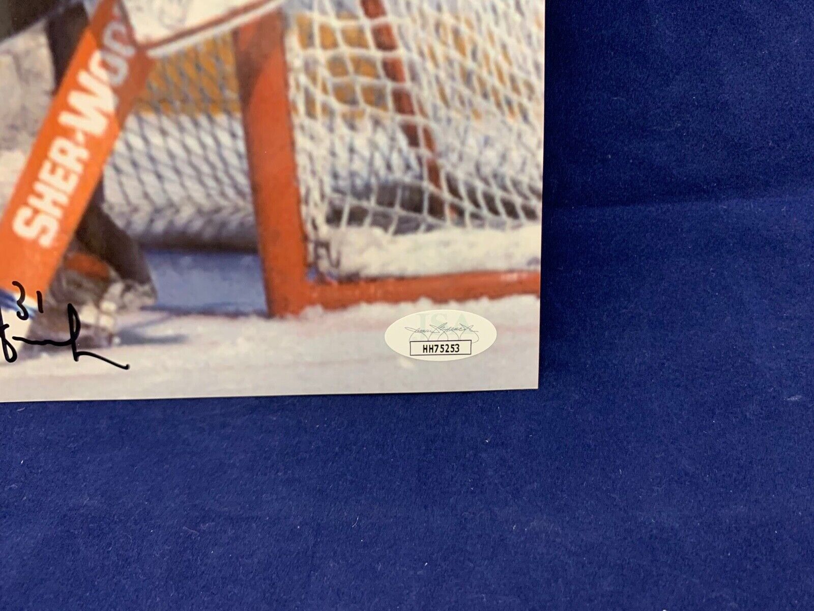 Grant Fuhr Edmonton Oilers Autographed 8x10 Sports Photo JSA COA #HH75253