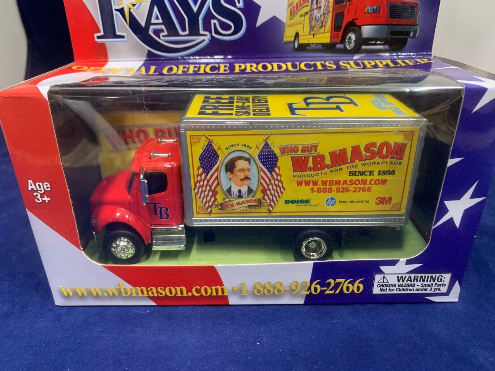 Tampa Bay Rays WB Mason Delivery Toy Truck New in Box