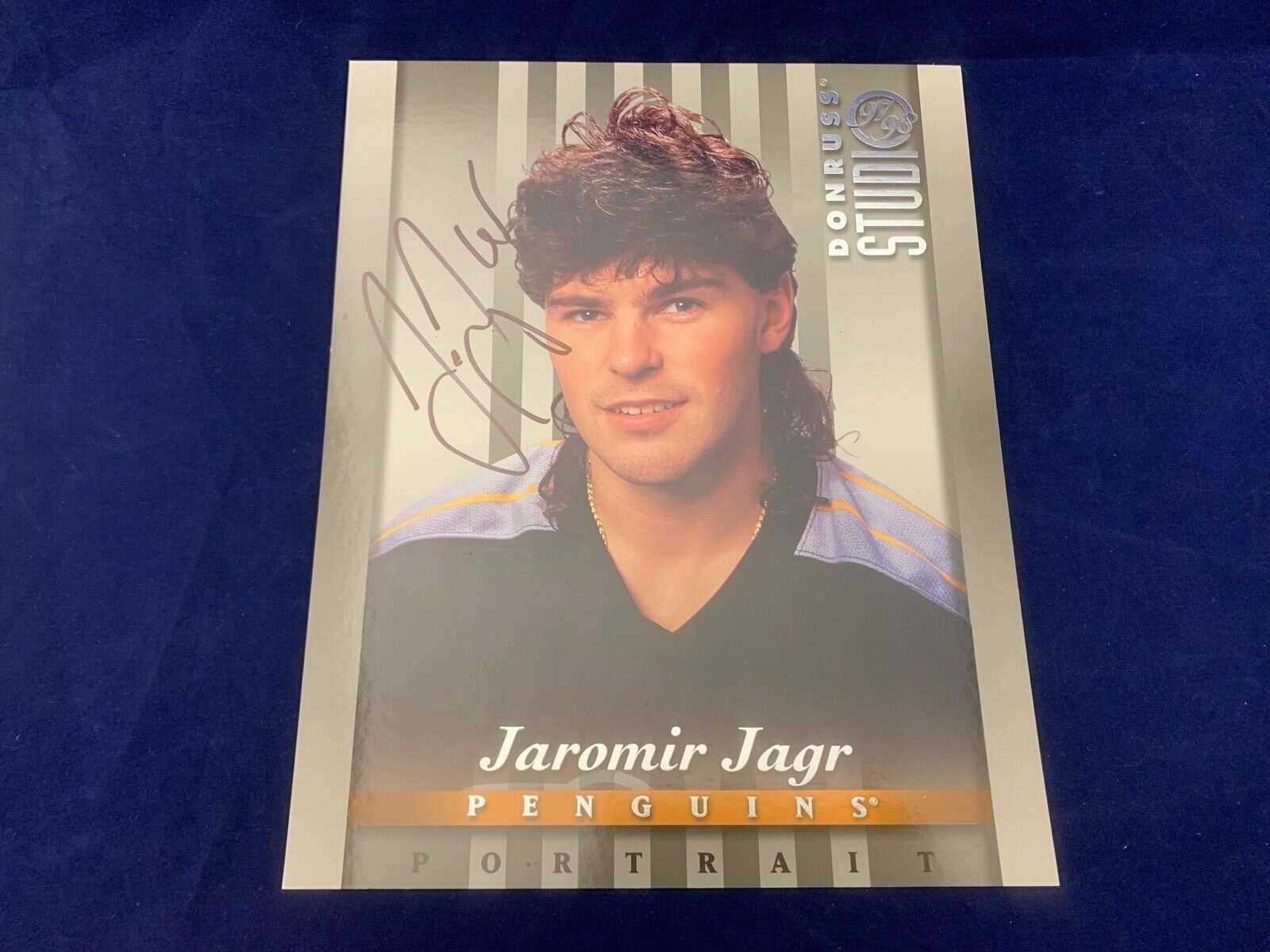 Jaromir Jagr 1997 Donruss Autographed 8x10 Sports Photo Card JSA COA #HH75212