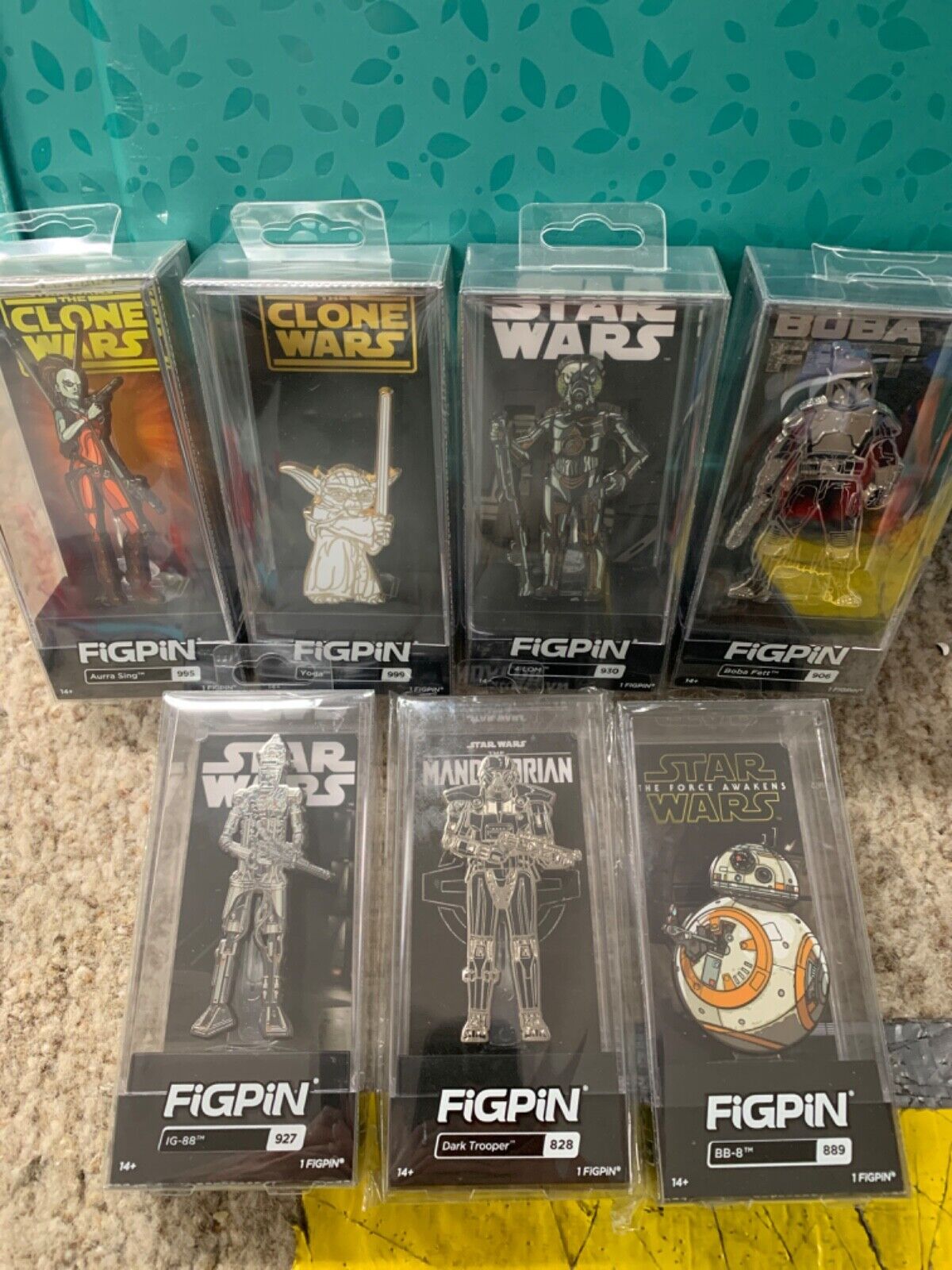 Star Wars Celebration Anaheim 2022 FiGPiN Exclusive Set Of 7 FIGPIN SW