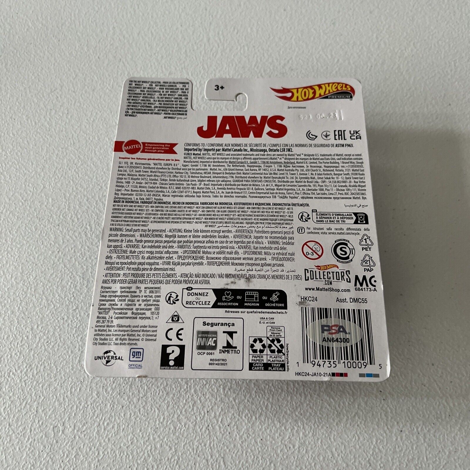 Richard Dreyfuss Autographed Signed Jaws Hot Wheels Blazer NIP PSA #AN54300