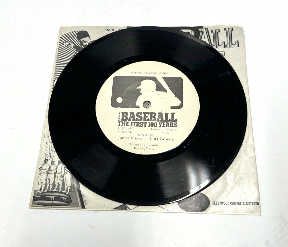 MLB Baseball The First 100 Years 45 Record Fleetwood Records With Sleeve 12" LP