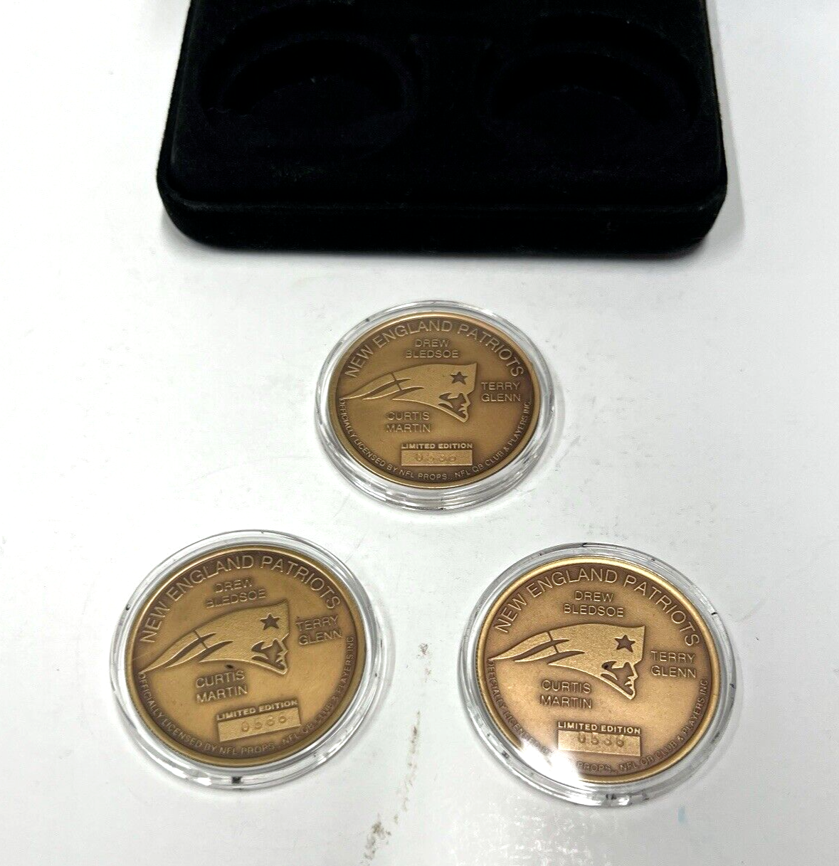 NFL New England Patriots The Highland Mint Bronze 3-Coin Sports Collection Set