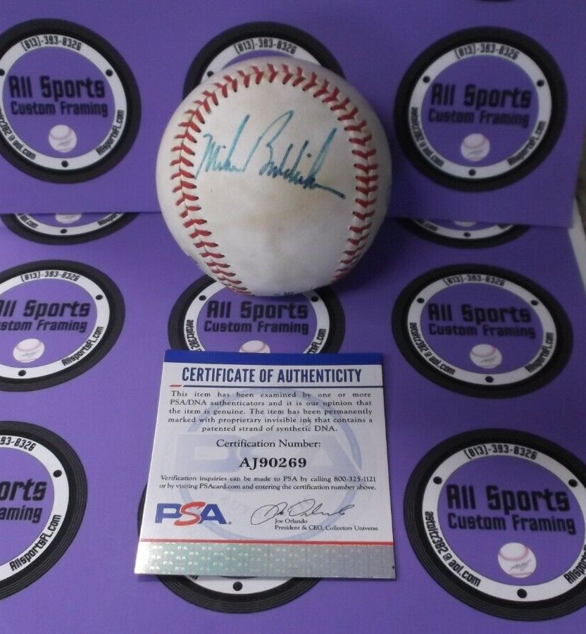 Mike Boddicker Red Sox Orioles Brewers 83 WS Autographed Baseball PSA #AJ90269