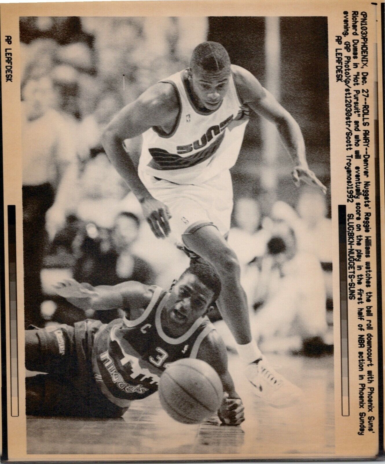 Reggie Williams Denver Nuggets  7x8.5 AP Photo Leaf Desk  Press Photo