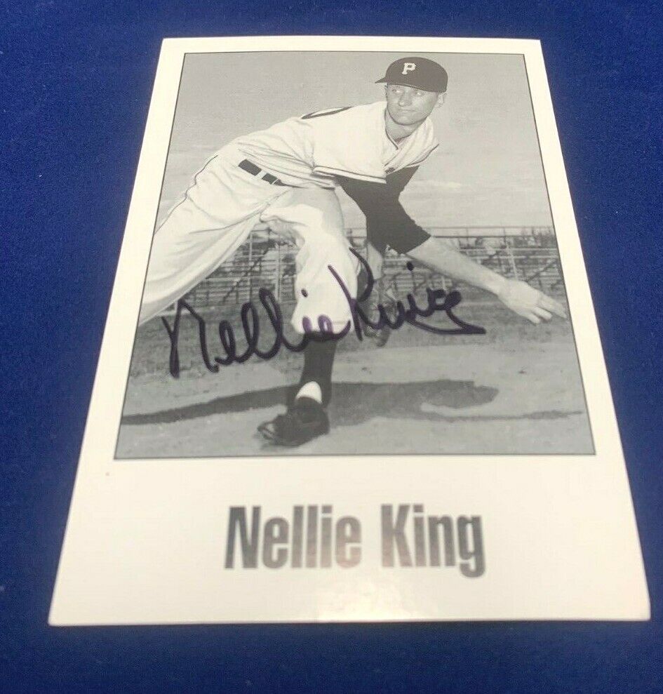 Nellie King from Pittsburgh Pirates 3x5 Signed Photo in Great Condition