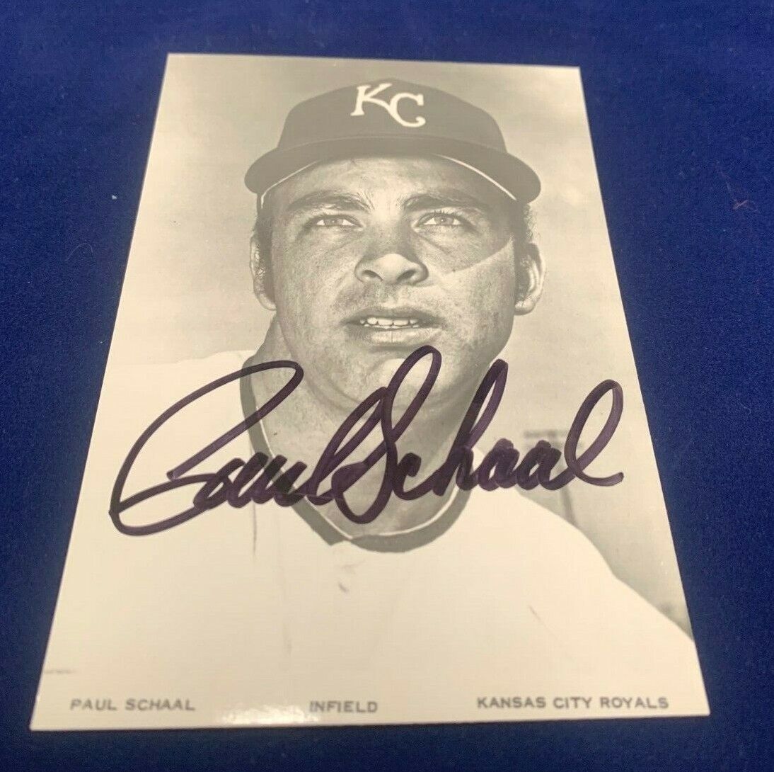 Paul Schaal Kansas City Royals 3x5 Signed Photo A