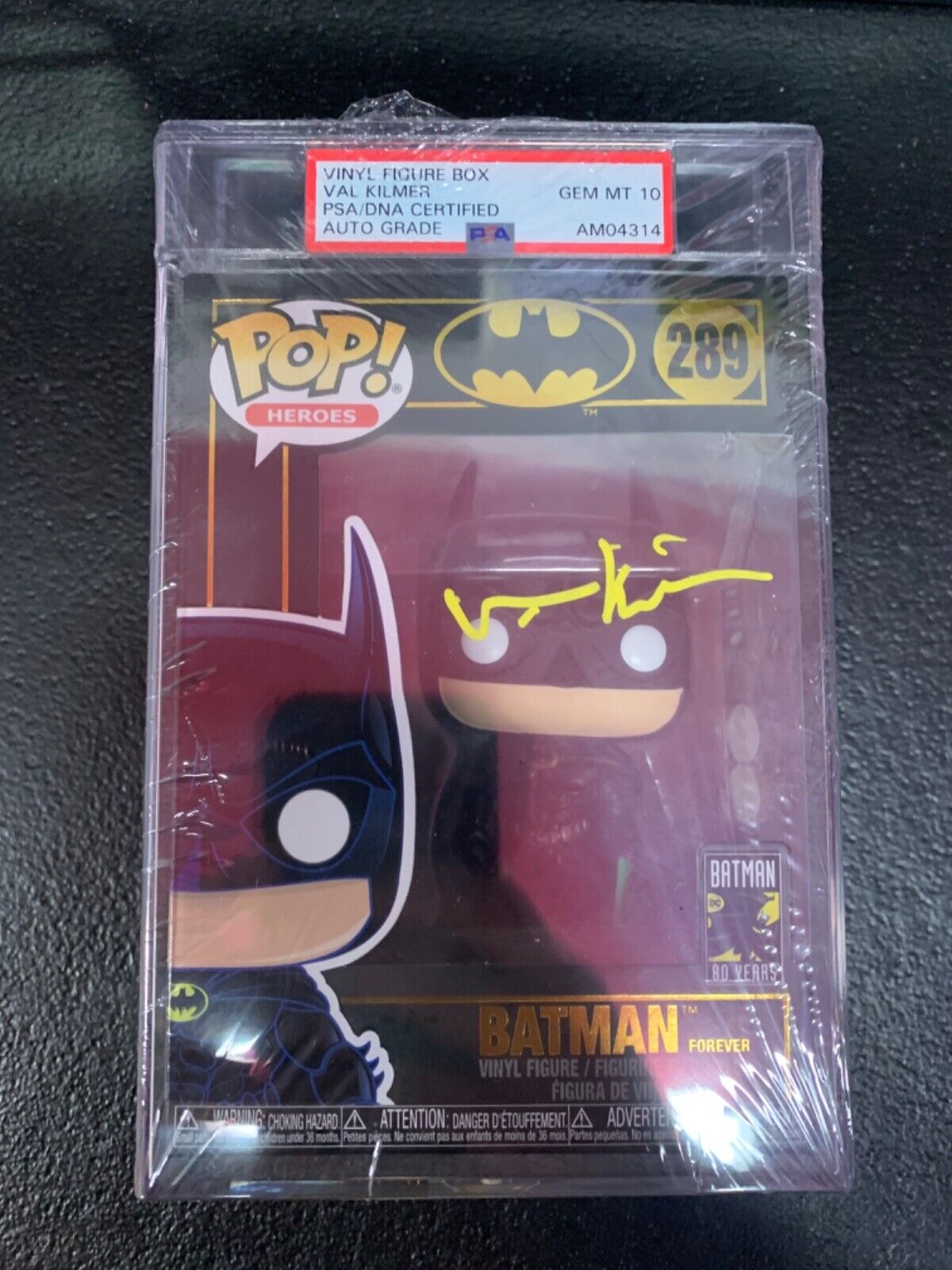 Val Kilmer Signed Funko Pop PSA Slabbed Certified Bruce Wayne #289 Batman Gem 2