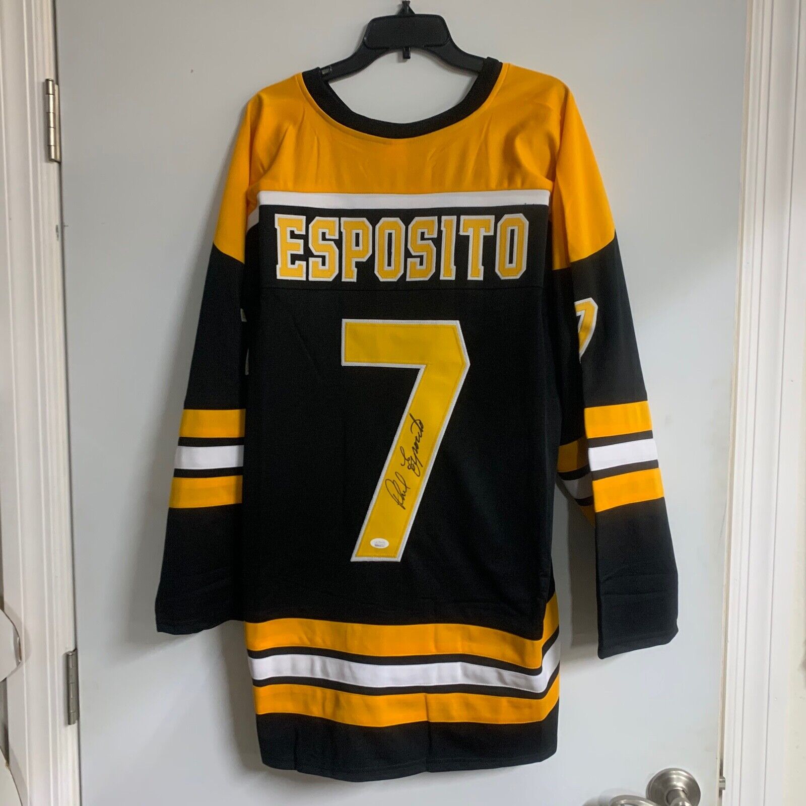 Phil Esposito Boston Bruins Autographed Signed Custom Jersey JSA COA