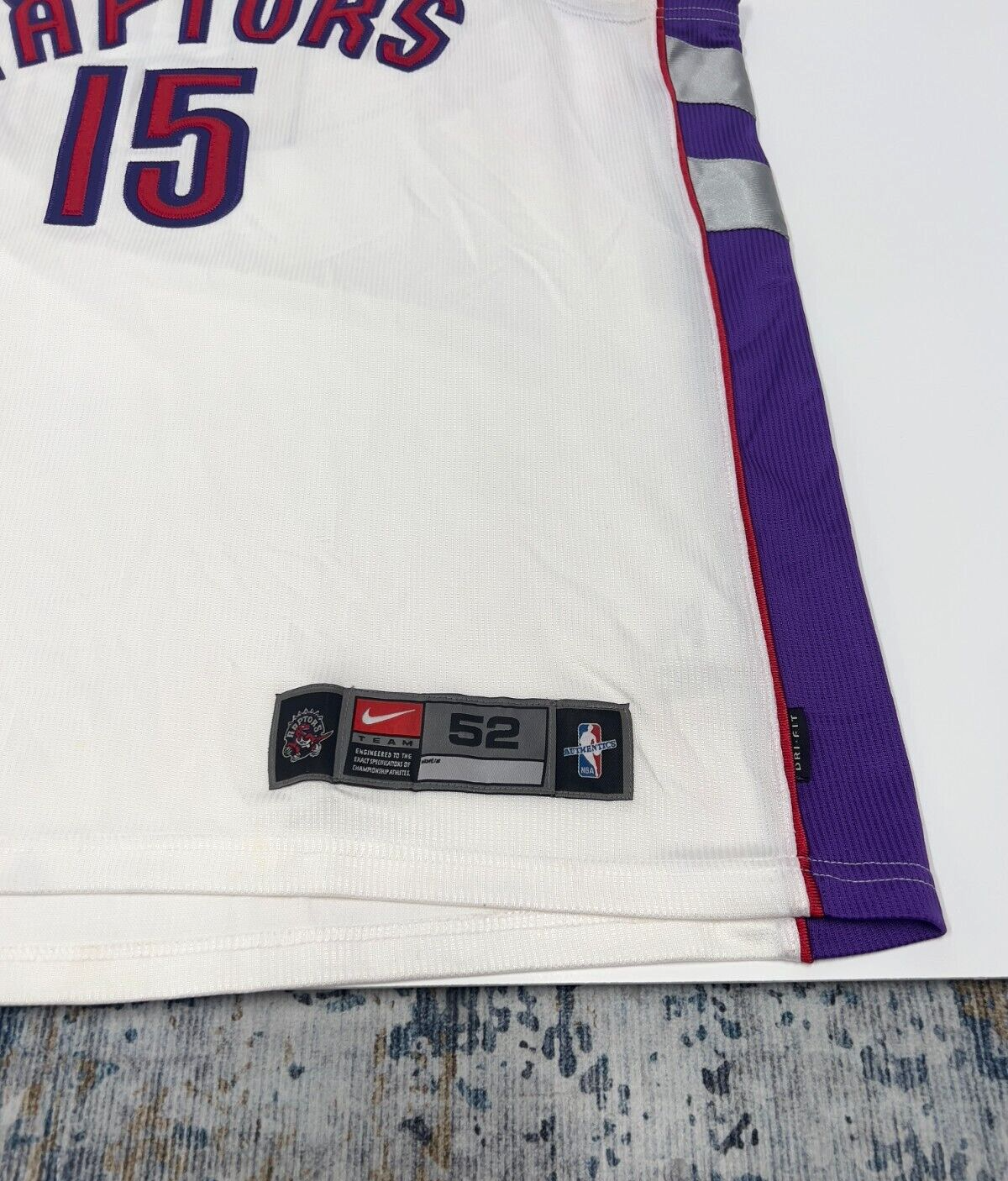 Vince Carter Toronto Raptors Nike Brand XXL Size 52 Jersey Used EXC Condition