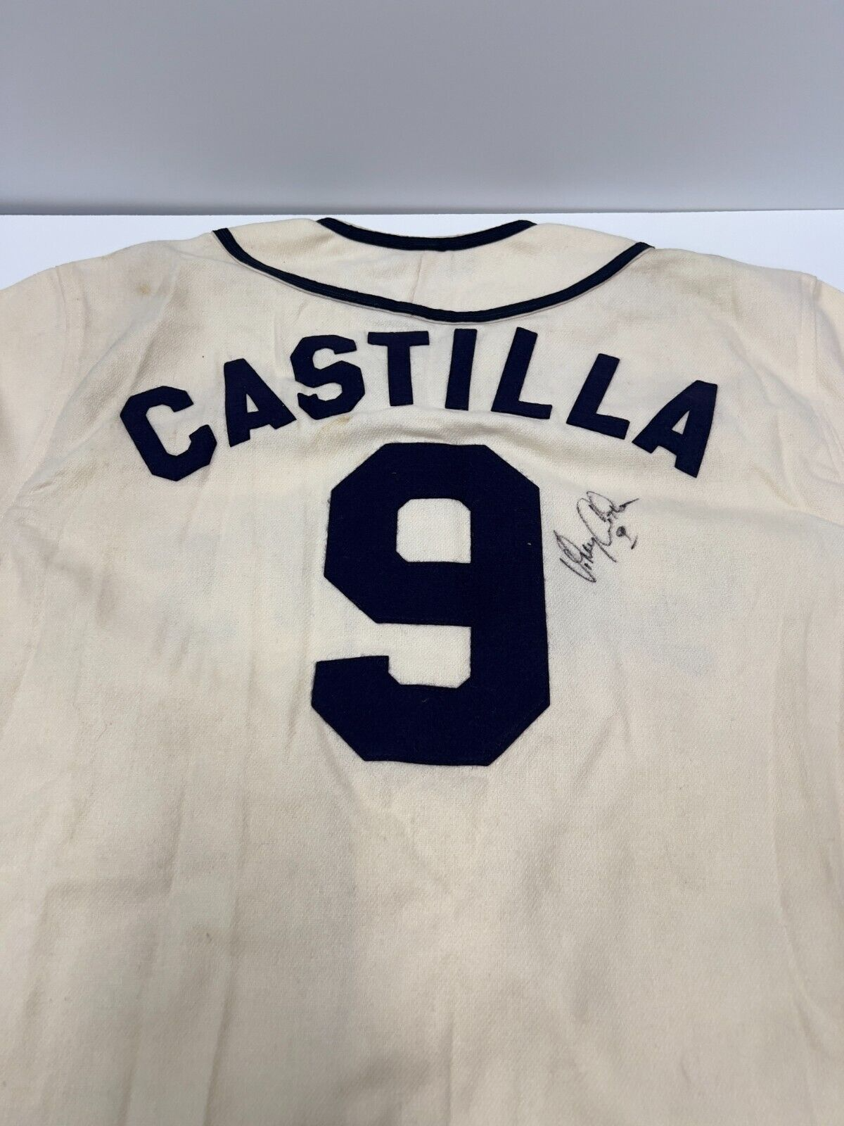 RARE Vinny Castilla Tampa Bay Rays Throwback Gamed Used Jersey St Pete Saints XL