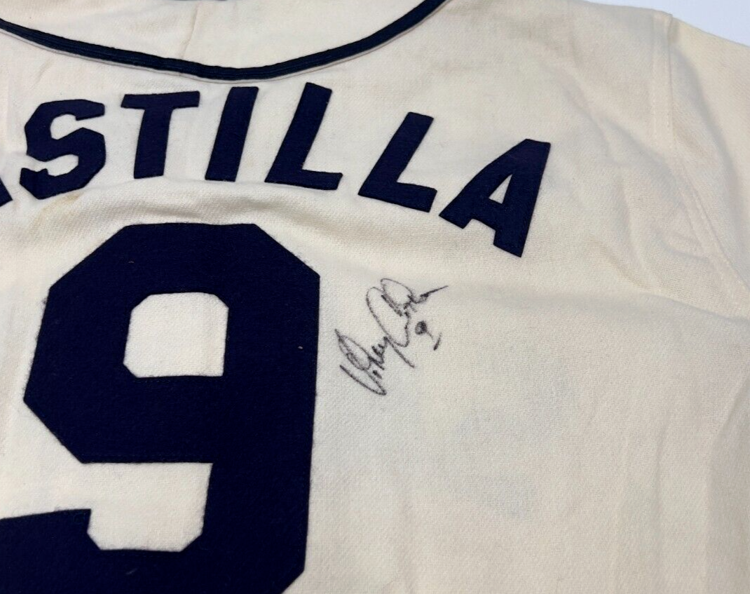 RARE Vinny Castilla Tampa Bay Rays Throwback Gamed Used Jersey St Pete Saints XL