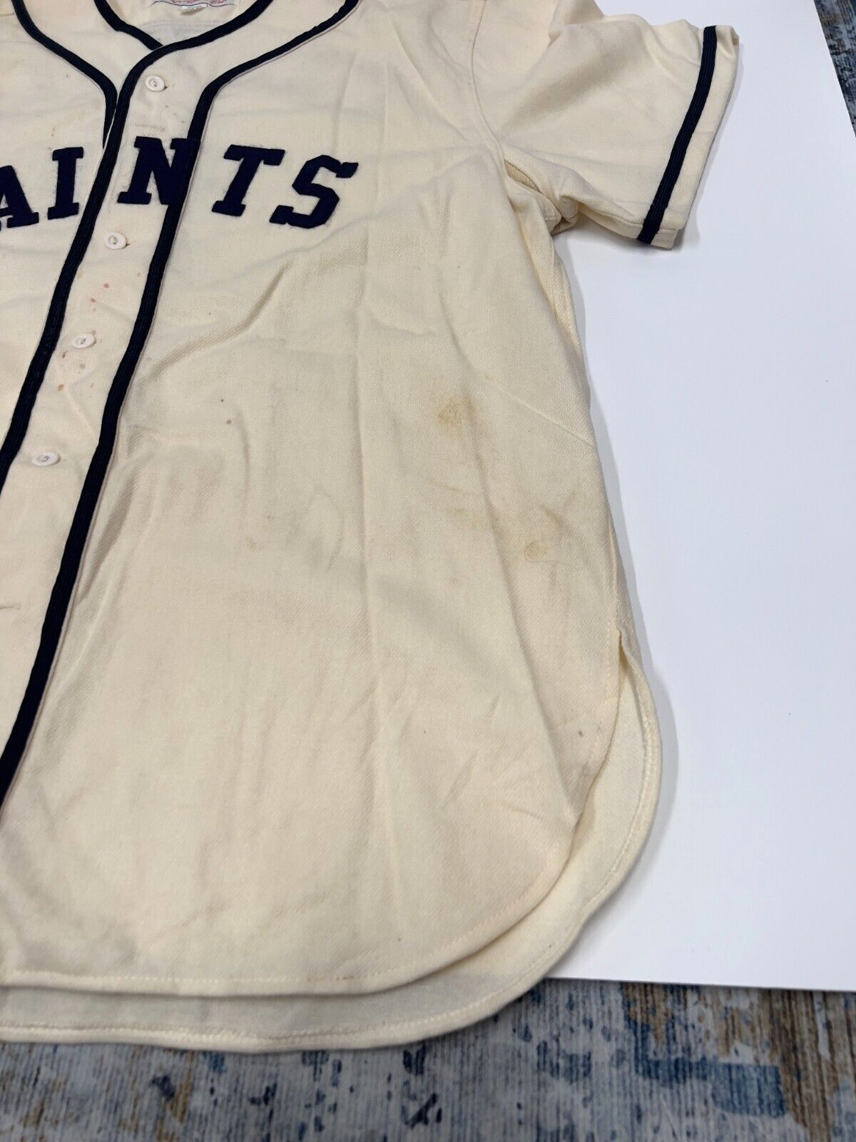 RARE Vinny Castilla Tampa Bay Rays Throwback Gamed Used Jersey St Pete Saints XL