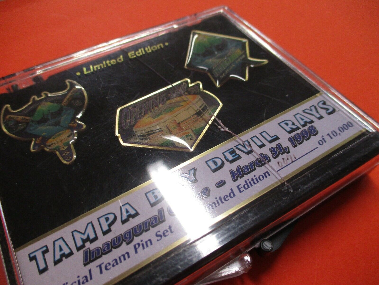 Tampa Bay Devil Rays Inaugural Game 3 Pin Limited Edition LTD Set